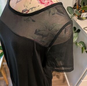 Black Sheer Top